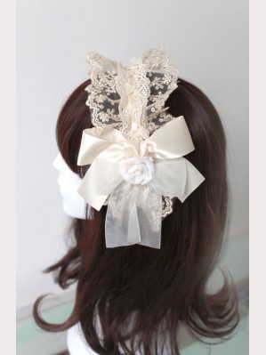 Souffle Song Flower Layered Lace Lolita Headbow